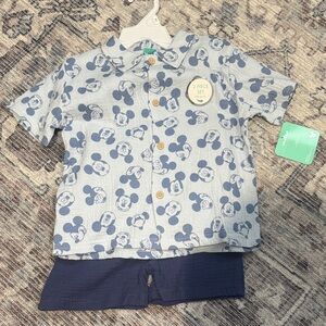 Disney Light Blue Mickey Mouse Kids Outfit
